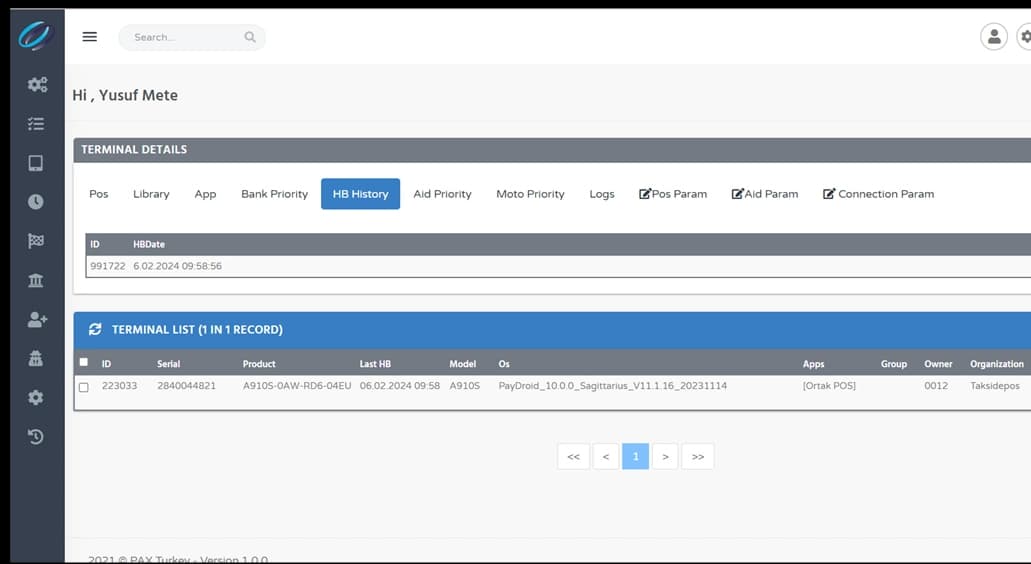 PAX TMS Statü Bilgilendirmesi